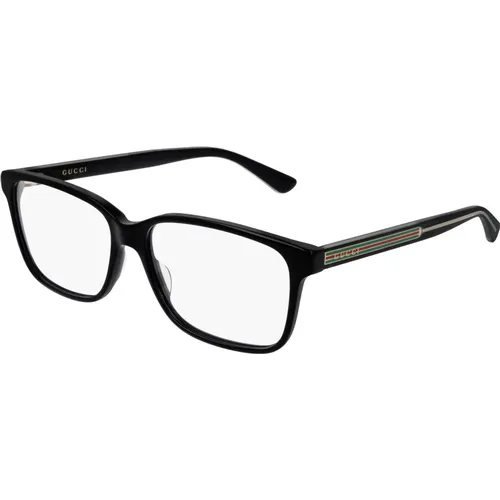 Schwarze Brillengestelle , unisex, Größe: 57 MM - Gucci - Modalova