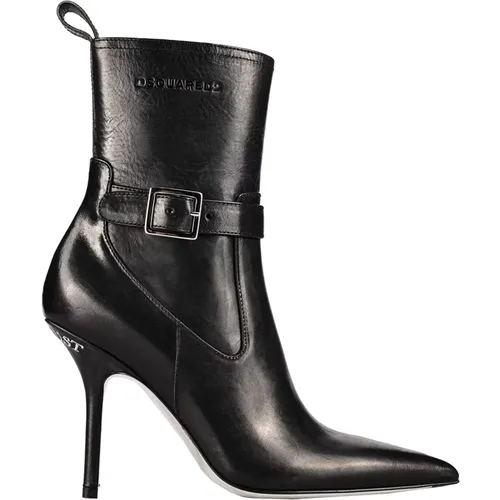 Zip Side Stiletto Ankle Boots , female, Sizes: 5 UK, 6 UK, 3 UK, 4 UK - Dsquared2 - Modalova