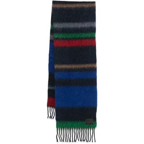 Blue Striped Wool Blend Scarf , male, Sizes: ONE SIZE - Paul Smith - Modalova