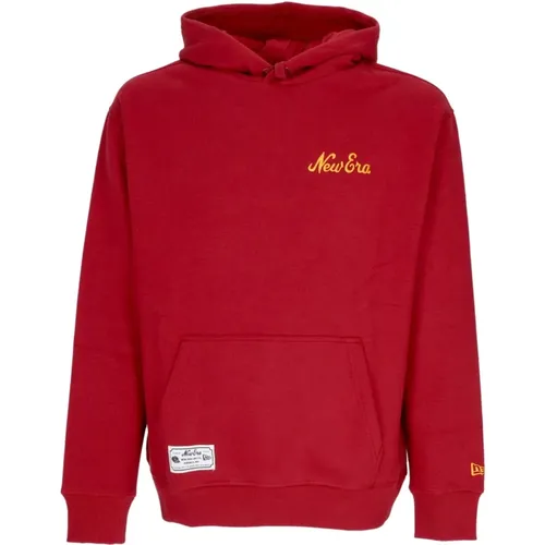 Roter Oversized Hoodie mit Kängurutasche , Herren, Größe: XL - new era - Modalova