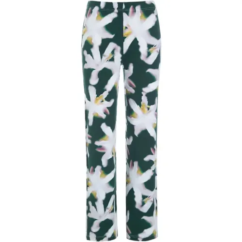 Green Yuri Graphic Print Pants , female, Sizes: L - Bitte Kai Rand - Modalova