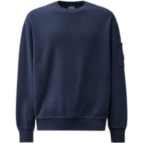 Diagonaler Fleece-Sweatshirt , Herren, Größe: 2XL - C.P. Company - Modalova