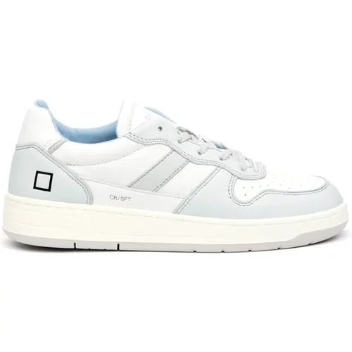 Weiße und Blaue Ledersneakers - D.a.t.e. - Modalova