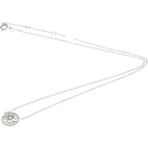Pre-owned White Gold necklaces , female, Sizes: ONE SIZE - Dior Vintage - Modalova