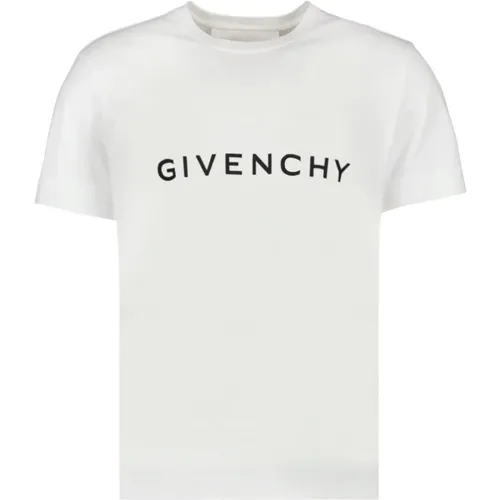 Logo Print Round Neck T-shirt , male, Sizes: S - Givenchy - Modalova