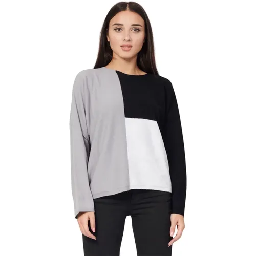 Schwarze Sweater mit nahtlosem Design , Damen, Größe: XL - Emporio Armani EA7 - Modalova