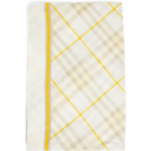 Lightweight Cotton Check Pareo , female, Sizes: ONE SIZE - Burberry - Modalova