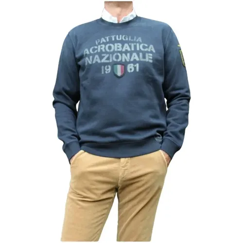 Vintage Gewaschener Sweatshirt , Herren, Größe: 2XL - aeronautica militare - Modalova