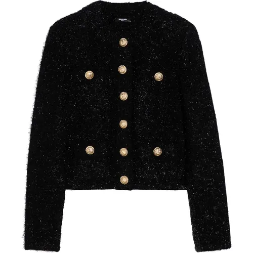 Einreihiger Mantel,Einreihiger Blazer - Balmain - Modalova