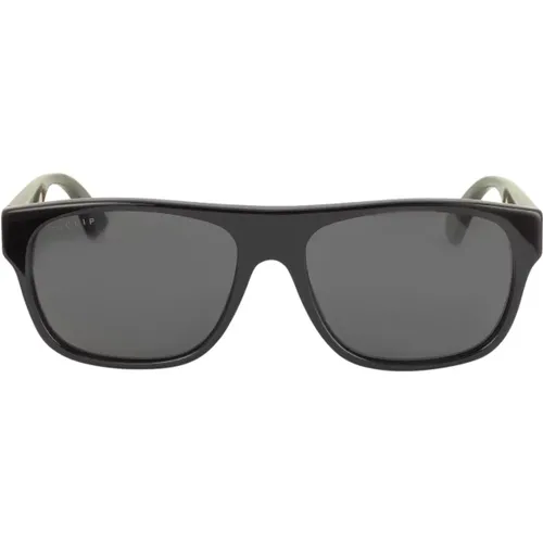 Oversized Rechteckige Sonnenbrille , Herren, Größe: 56 MM - Gucci - Modalova