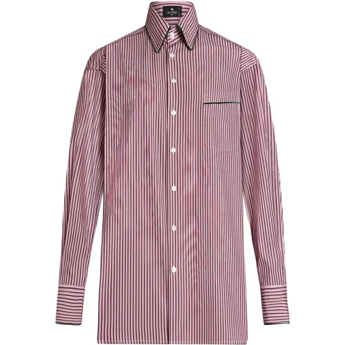 Striped Jacquard Shirt with Velvet Trims , female, Sizes: 2XS, XS - ETRO - Modalova