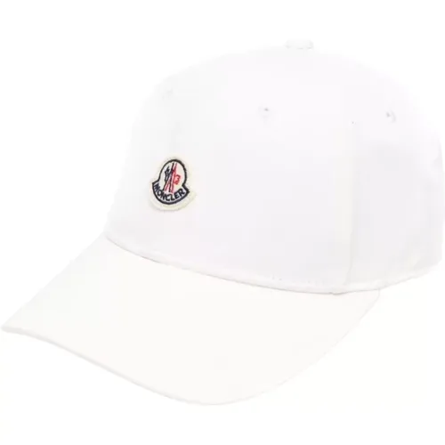 Cotton Kids Hat with Visor and Velcro Closure , unisex, Sizes: ONE SIZE - Moncler - Modalova
