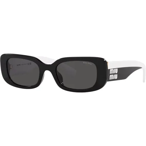 Dark Grey Sunglasses , female, Sizes: 51 MM - Miu Miu - Modalova