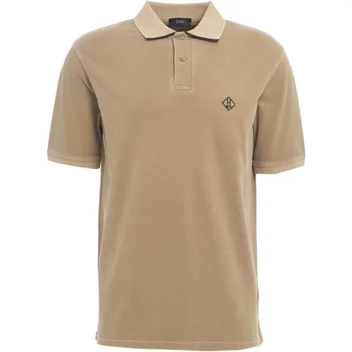 Mens Clothing T-Shirts Polos Brown Ss24 , male, Sizes: 2XL - Herno - Modalova