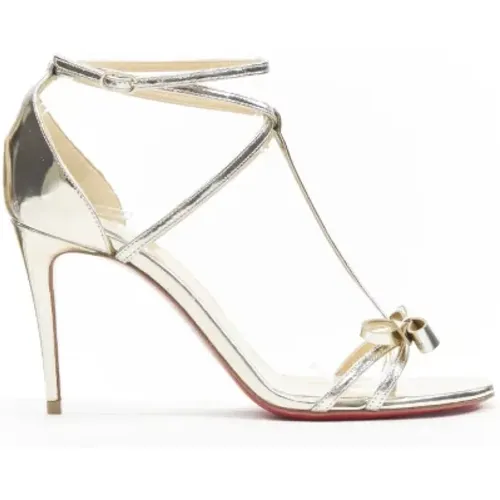 Pre-owned Leather sandals , female, Sizes: 4 1/2 UK - Christian Louboutin Pre-owned - Modalova