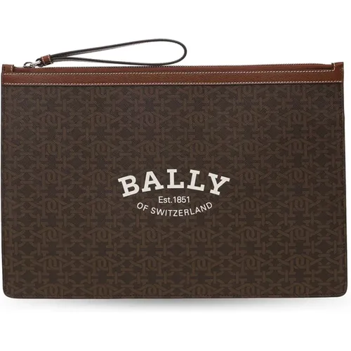 Logo Große Clutch Tasche Braun - Bally - Modalova