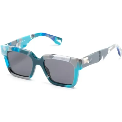 Blaue Sonnenbrille mit Zubehör,GG1626S 001 Sonnenbrille,Havana Sonnenbrille Gg1626S 001 - Gucci - Modalova