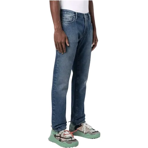 Schmal geschnittene Jeans , Herren, Größe: W31 - Off White - Modalova