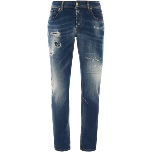 Slim fit jeans with used wash effect , male, Sizes: W36, W32, W30, W38, W40, W34 - John Richmond - Modalova