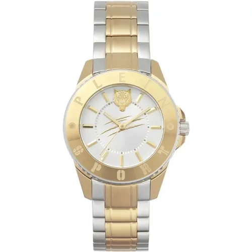 Glam Gold/Silver Stainless Steel Watch , male, Sizes: ONE SIZE - Plein Sport - Modalova