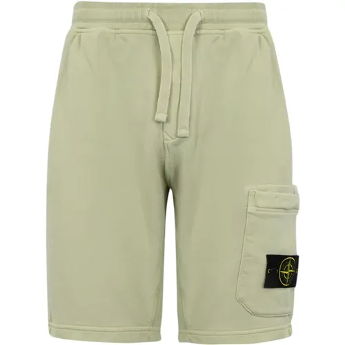 Bermuda-Shorts aus Baumwolle mit elastischem Bund - Stone Island - Modalova