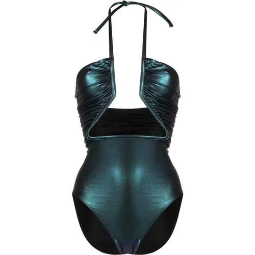 Iridescent Cut-Out Swimsuit , female, Sizes: S - Rick Owens - Modalova