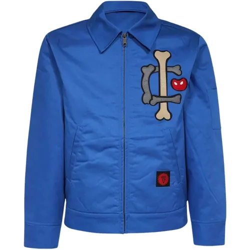 Tech Fabric Jacke mit Logo Patches , Herren, Größe: L - ICECREAM - Modalova