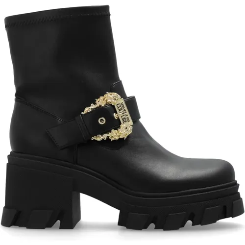 Schwarze Damen Stiefeletten , Damen, Größe: 36 EU - Versace Jeans Couture - Modalova