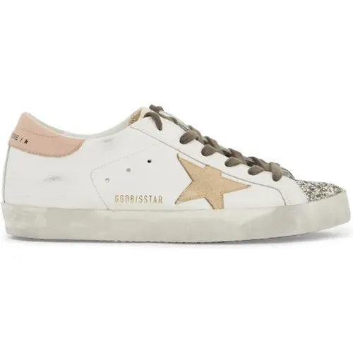 Glitzernde Eco-Leder Super-Star Sneakers , Damen, Größe: 38 EU - Golden Goose - Modalova