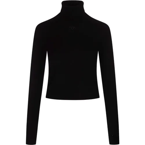 Turtleneck Sweater Metal Oval D , female, Sizes: S, M, XS - Diesel - Modalova