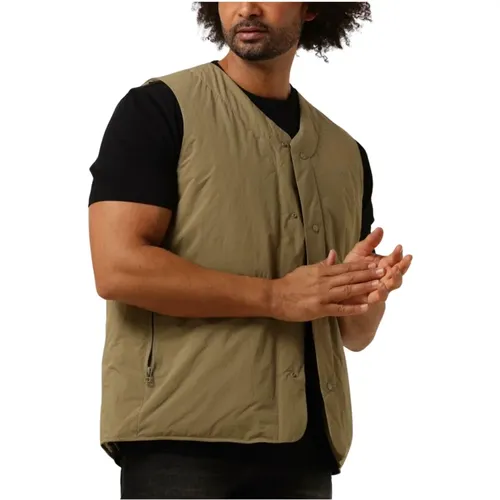 Oliven Grünes Liner Vest , Herren, Größe: XL - Forét - Modalova