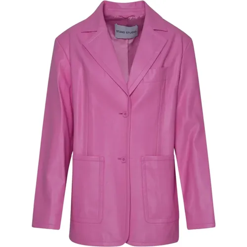 Timeless Women`s Blazer in Polyurethane Blend , female, Sizes: XS, 2XS - Stand Studio - Modalova