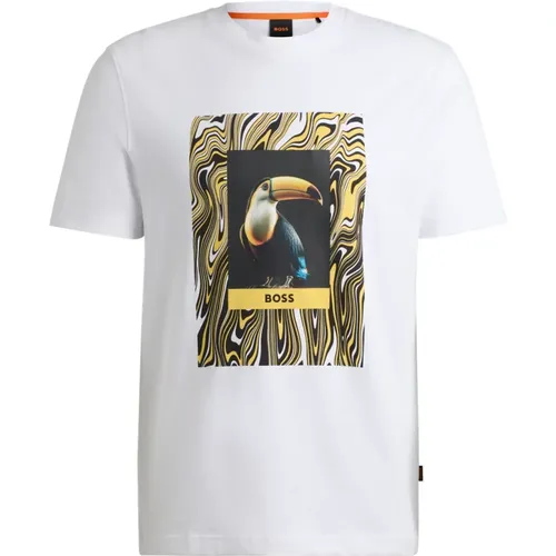 Baumwoll T-Shirt mit 'Te-Tucan' Design - Hugo Boss - Modalova