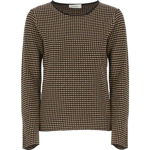 Kaschmirwollpullover mit Polka-Dots , Damen, Größe: M - Kangra - Modalova