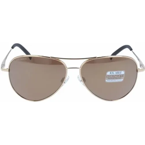 Bold Gold Polarized Sunglasses , male, Sizes: 59 MM - Serengeti - Modalova