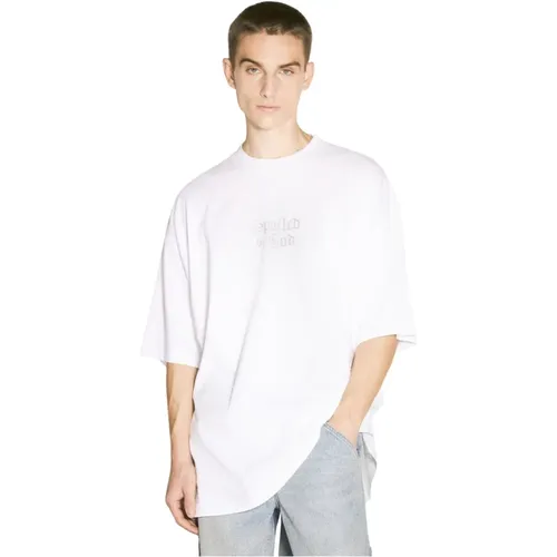 Kristallverziertes Crewneck T-Shirt , Herren, Größe: L - Vetements - Modalova