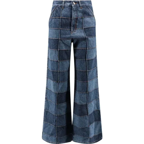 Patchwork Flared Jeans , female, Sizes: S, XS - Chloé - Modalova