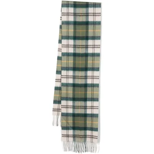 Grüner Tartan Woll-Kaschmir Schal - Barbour - Modalova