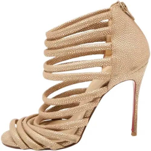 Pre-owned Suede sandals , female, Sizes: 4 UK - Christian Louboutin Pre-owned - Modalova