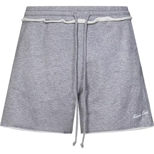 Mens Clothing Shorts Grey Ss24 , male, Sizes: M - Balmain - Modalova