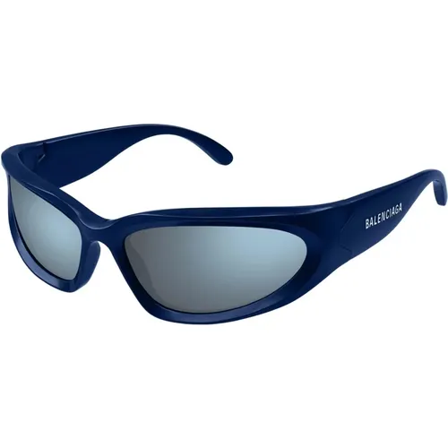 Blaue Sonnenbrille , Damen, Größe: 65 MM - Balenciaga - Modalova