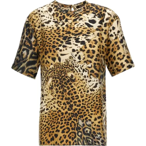 T-Shirts , Damen, Größe: XL - Roberto Cavalli - Modalova