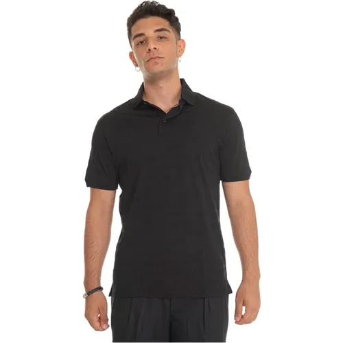 Logo Polo Shirt with 3 Buttons , male, Sizes: L, S - Emporio Armani - Modalova