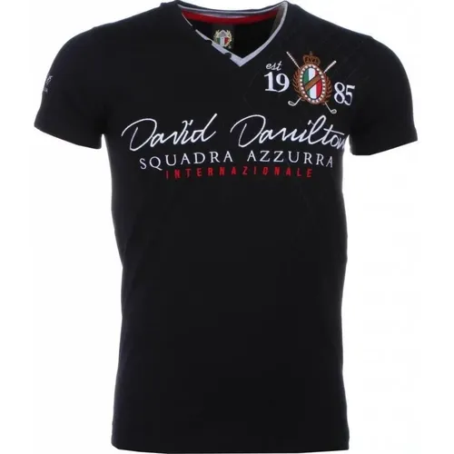Embroidered Squadra Azzura - Men T-Shirt - 1421Z , male, Sizes: M, L, XL - True Rise - Modalova