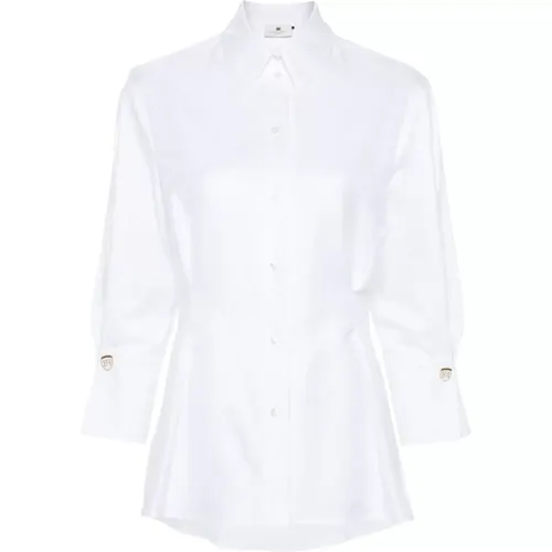 Weiße Bluse Eleganter Stil - Elisabetta Franchi - Modalova