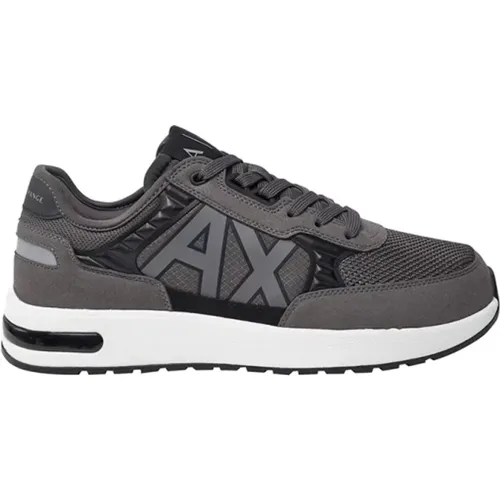 Graue Sneakers Stilvoll Bequem Lässig Elegant , Herren, Größe: 41 EU - Armani Exchange - Modalova