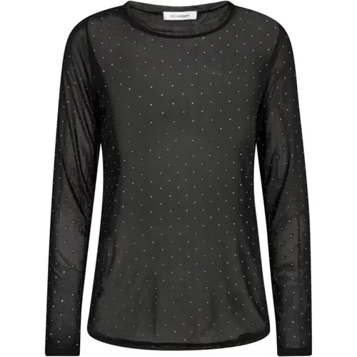 CrystalCC Mesh Blouse Long Sleeve Top , female, Sizes: L, M, S, XL - Co'Couture - Modalova