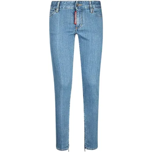 Skinny Jeans mit mittlerer Taille , Damen, Größe: 3XS - Dsquared2 - Modalova