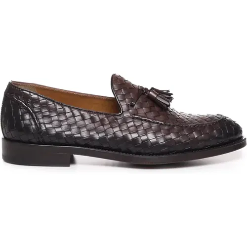 Braune Flache Schuhe - Hergestellt in Italien , Herren, Größe: 41 EU - Doucal's - Modalova