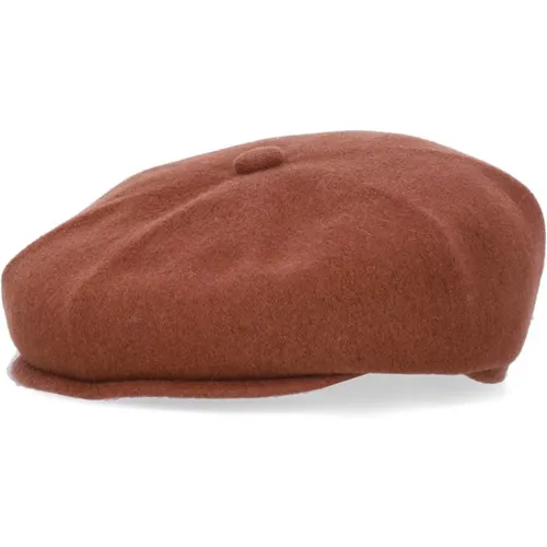 Mahagoni Woll Flat Cap Hut , Herren, Größe: M - Kangol - Modalova